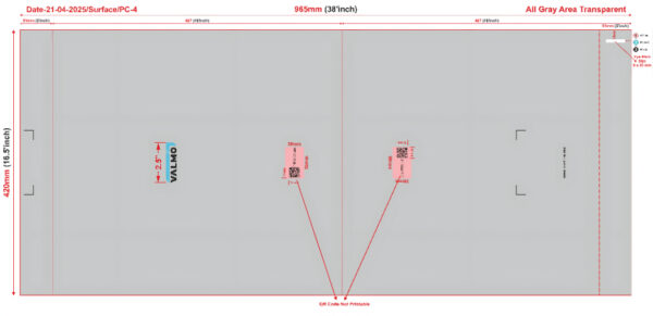 Valmo Branded Transparent 16x18 without POD